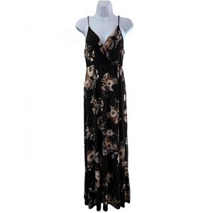 Floral Black Maxi Dress